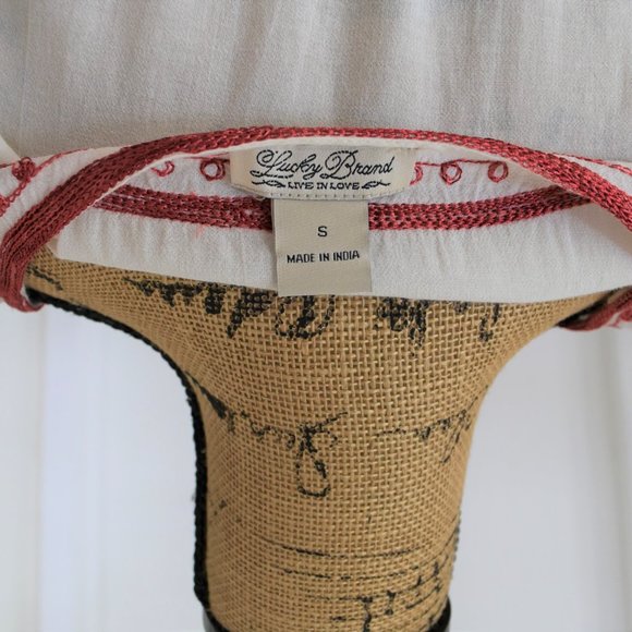 Lucky Brand Paisley Embroidered Blouse. - Picture 8 of 10